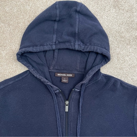 Michael Kors Hoodie Adult Large Black Quarter Zip Pullover Casual Preppy Men - Picture 3 of 15